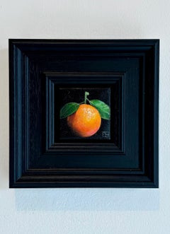 Petite Clémentine de poche - réalisme original nature morte fruits - art contemporain