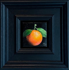 Petite Clémentine de poche - réalisme original nature morte fruits - art contemporain