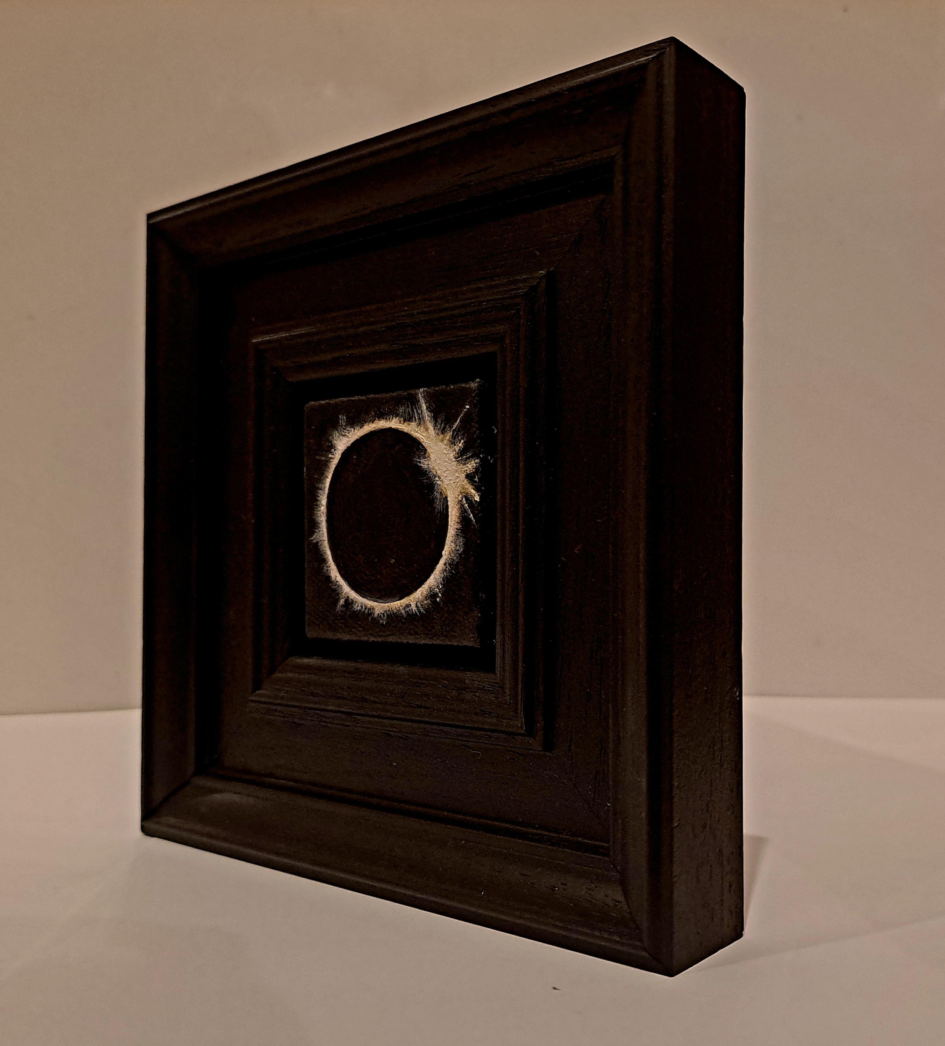 Pocket Solar Eclipse April 2024, Original Painting, Moon, Realism 4