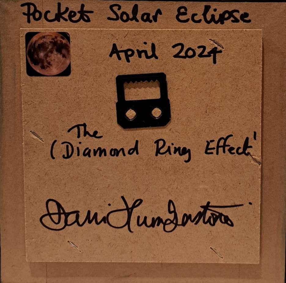 Pocket Solar Eclipse April 2024, Original Painting, Moon, Realism 6