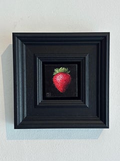 Pocket Strawberry - original realism still life fruit - contemporary art