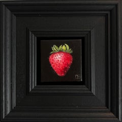 Fraise de poche - nature morte réaliste originale - art contemporain