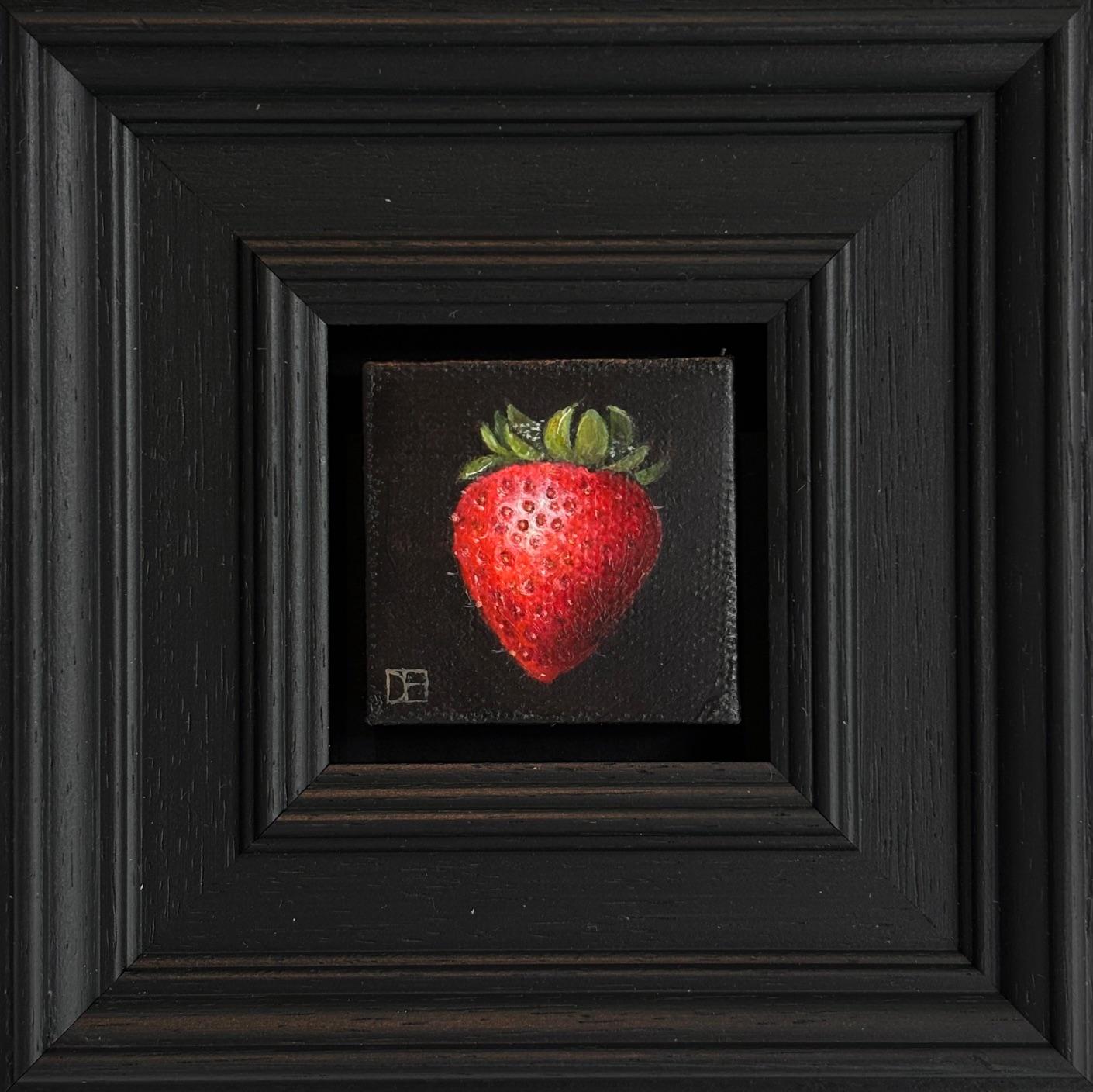Dani Humberstone Still-Life Painting – Pocket Strawberry - original realistisches Obststillleben - zeitgenössische Kunst