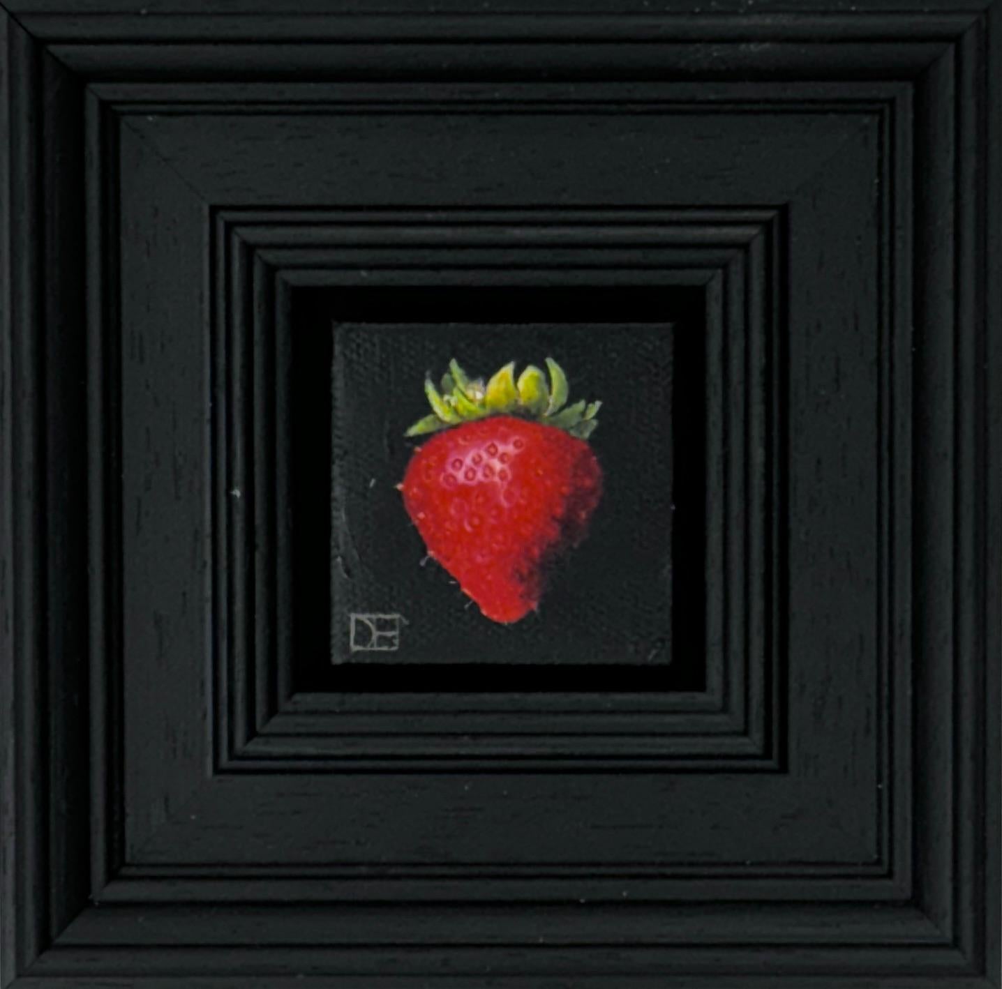 Pocket Strawberry - original realism still life fruit - contemporary art