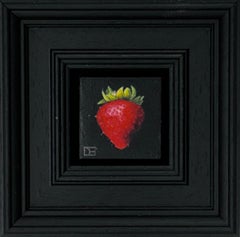 Fresa de bolsillo - realismo original naturaleza muerta fruta - arte contemporáneo