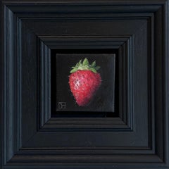 Pocket Strawberry - original realism still life fruit - contemporary art