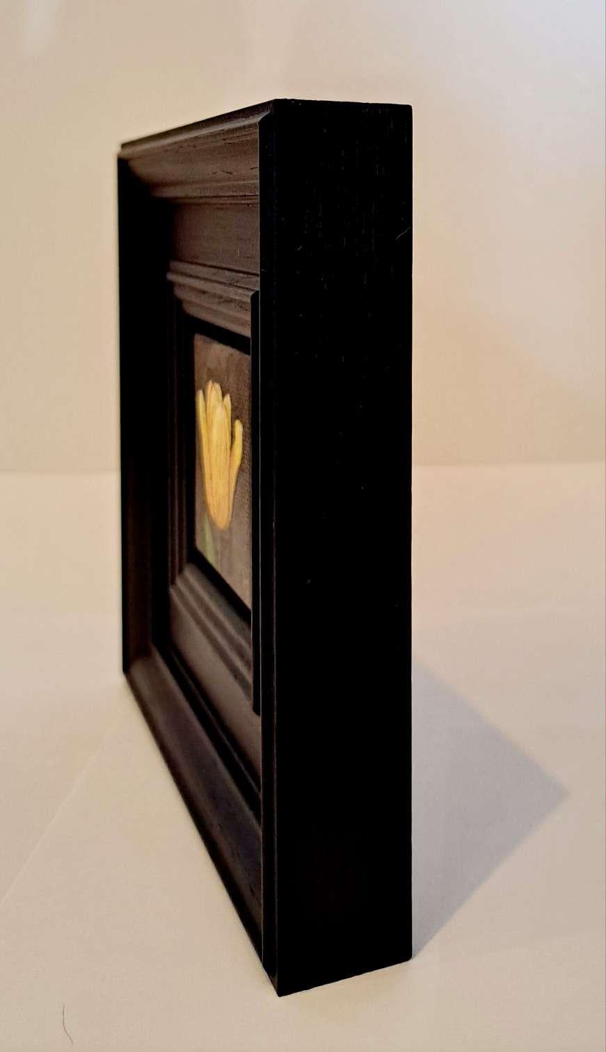 Pocket Striped Bellona Tulip, peinture originale, fleur, nature morte, plante - Réalisme Painting par Dani Humberstone