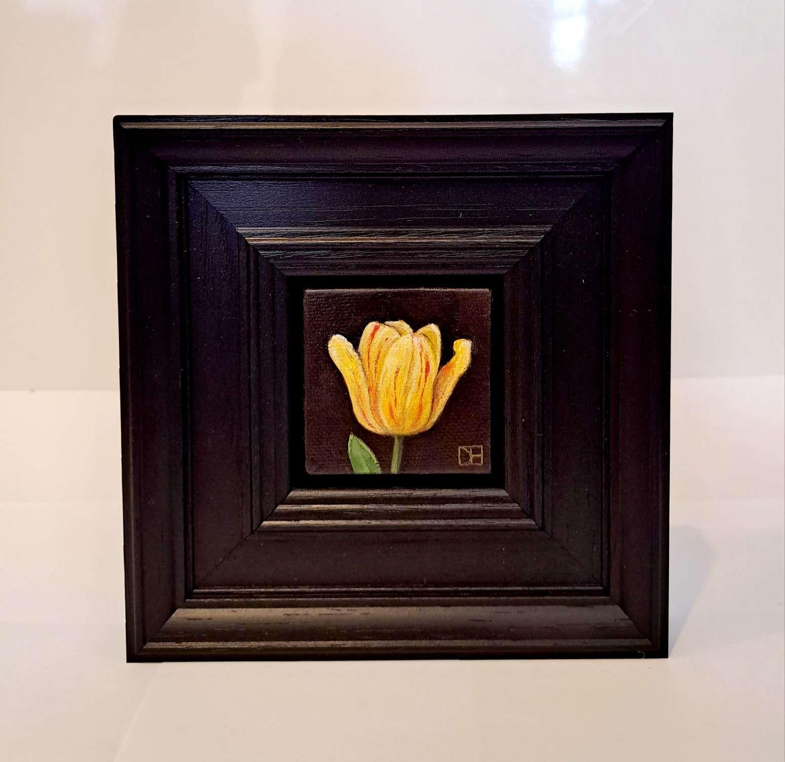 Pocket Striped Bellona Tulip, Original Painting, Flower, Still Life, Plant For Sale 4