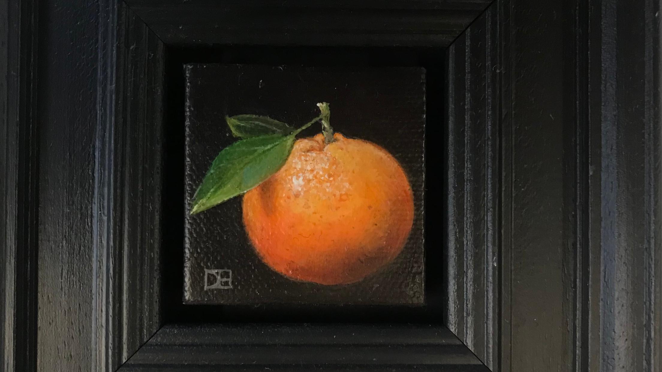 Mandarino tascabile [2023], Natura morta barocca, Pittura originale - Painting Contemporaneo di Dani Humberstone