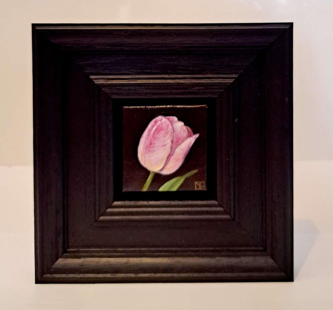 Pocket Upstar Tulip, Original Painting, Floral art, Nature, Affordable art For Sale 4
