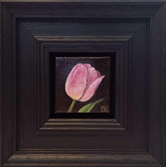 Pocket Upstar Tulpe, Originalgemälde, Blumenkunst, Natur, Erschwingliche Kunst