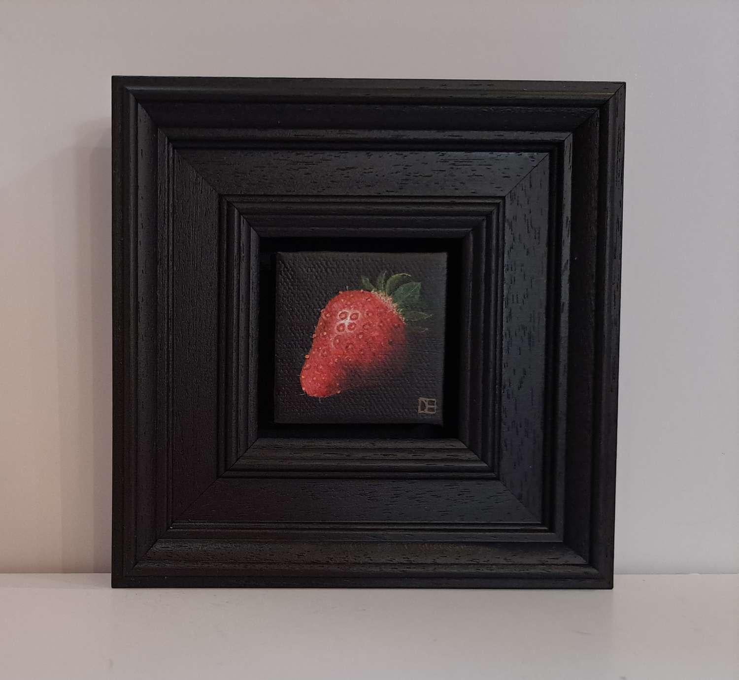 Fragola tascabile molto matura, Pittura originale, Natura morta, Arte della frutta 4