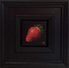 Fragola tascabile molto matura, Pittura originale, Natura morta, Arte della frutta