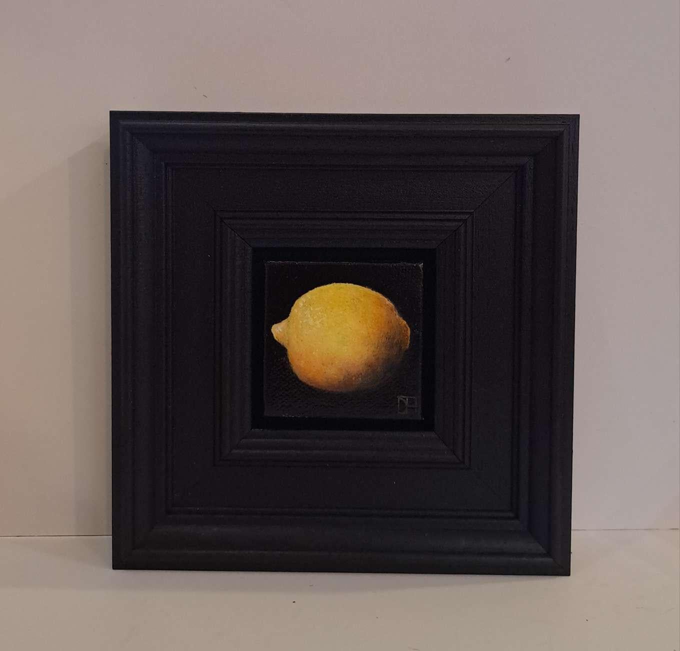 Pocket Very Yellow Lemon #3 c, Pittura originale, Arte della frutta, Arte del limone 2