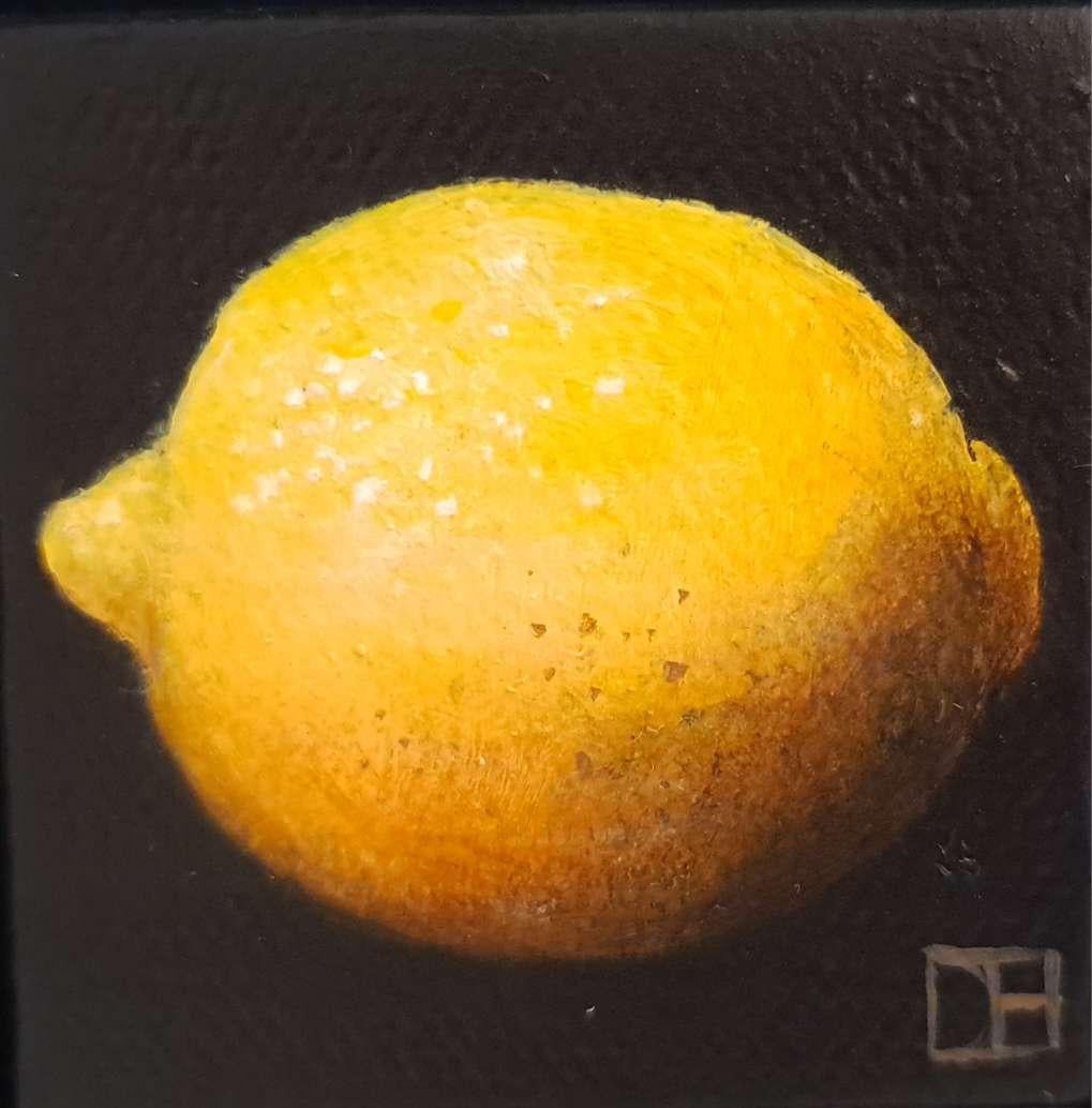 Limone giallo tascabile, Pittura originale, Natura morta, Arte della frutta 2