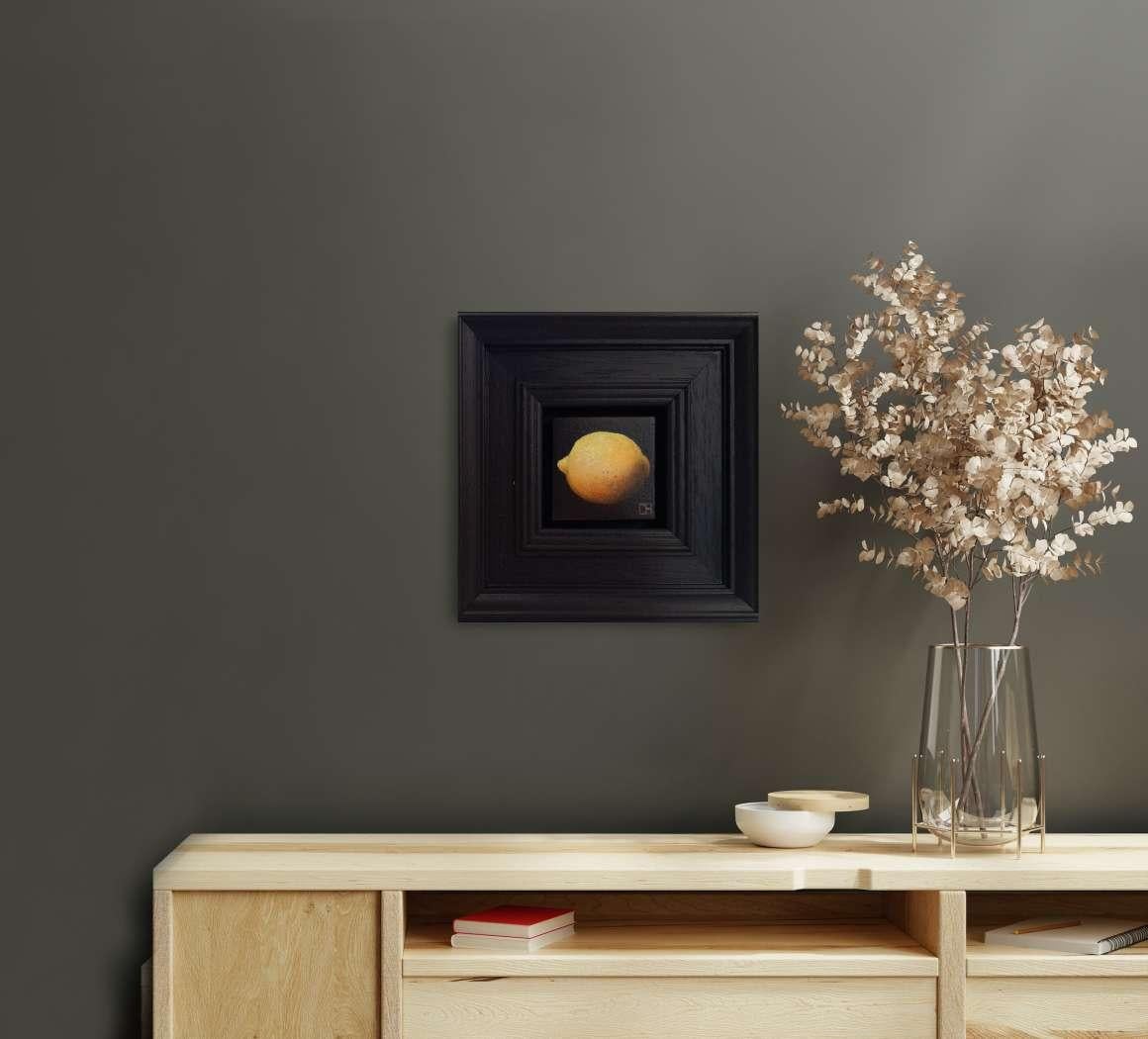 Limone giallo tascabile, Pittura originale, Natura morta, Arte della frutta 4