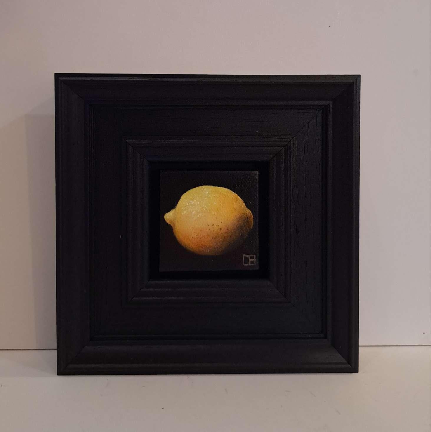 Limone giallo tascabile, Pittura originale, Natura morta, Arte della frutta 5