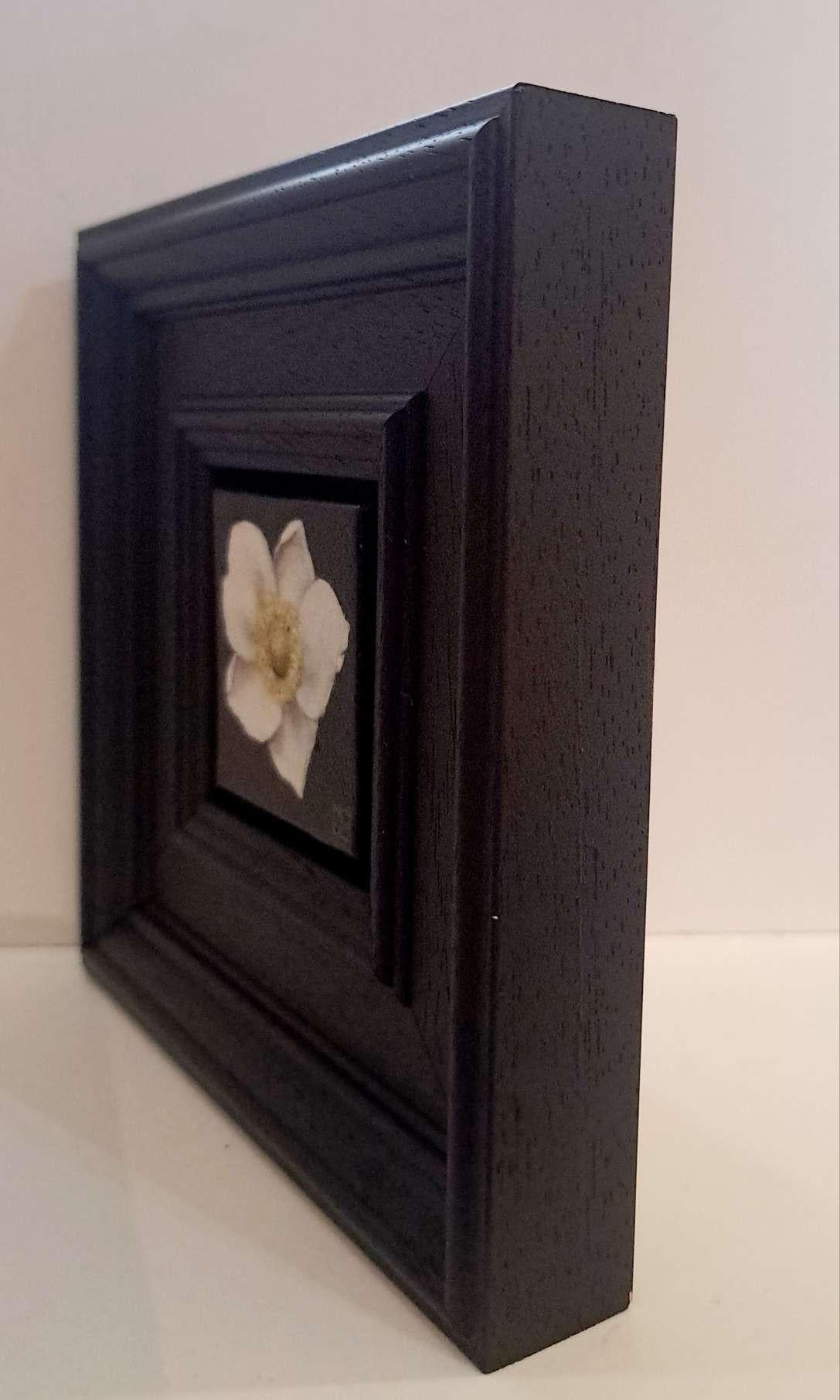 Anémona blanca de bolsillo 5 c, Pintura original, Realista, Arte otoñal en venta 3