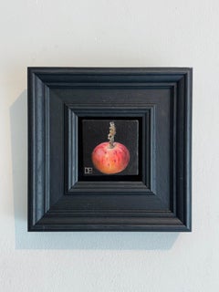 Pocket Wild Apple, Original Oil on Canvas Still Life, 15 x 15 cm