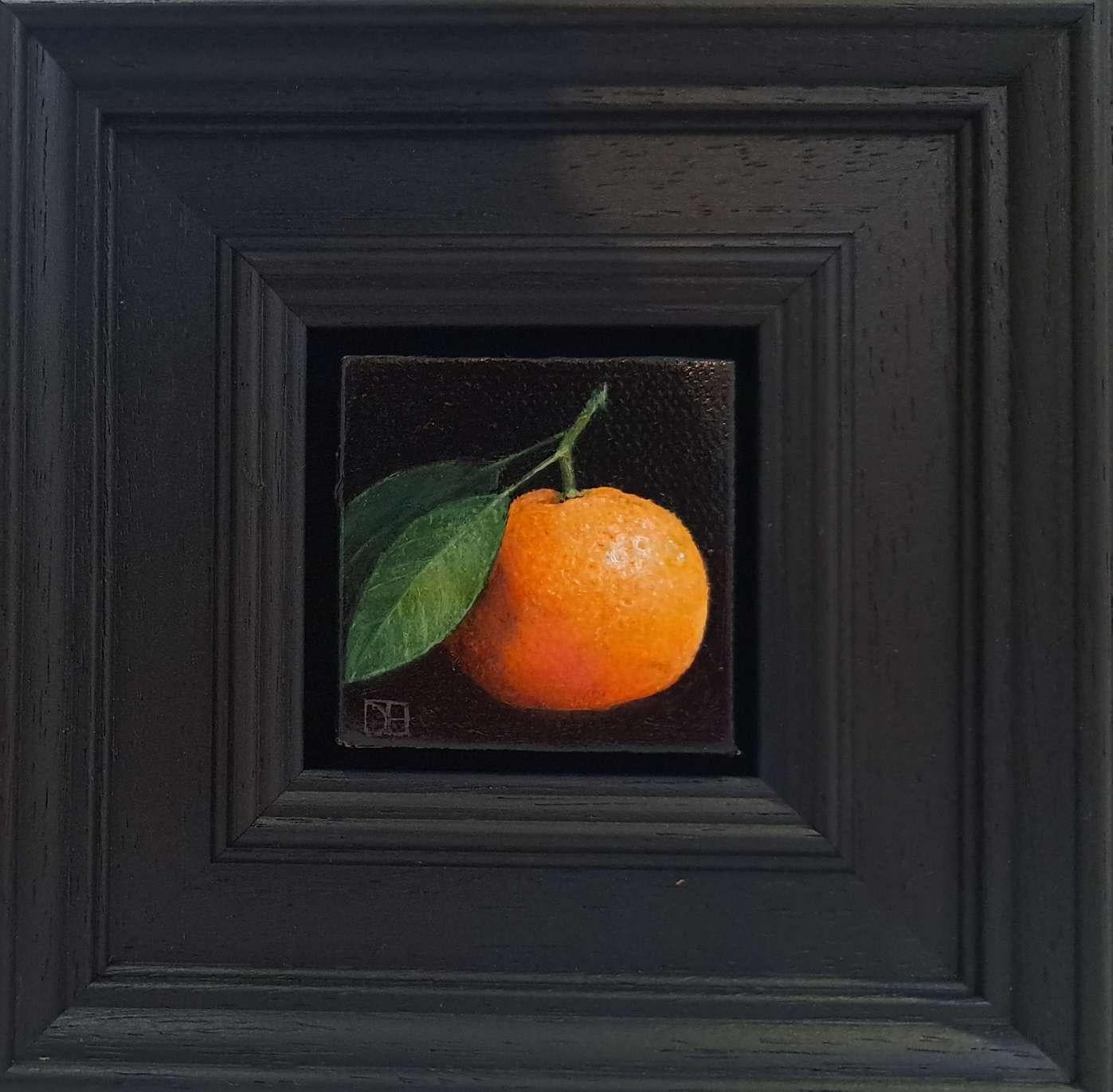 Clementine giallo-arancio tascabile, Pittura originale, Arte della frutta 1