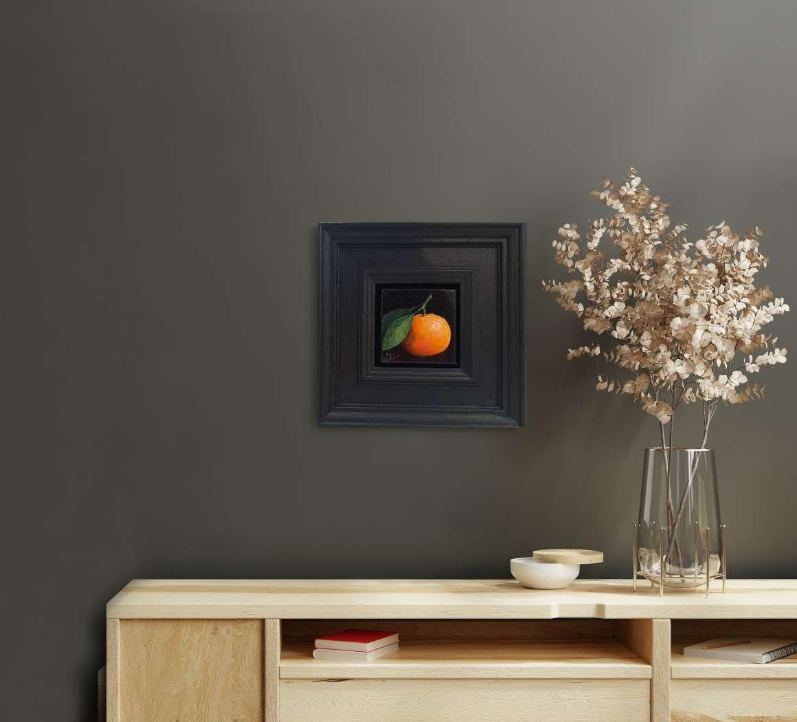 Clementine giallo-arancio tascabile, Pittura originale, Arte della frutta 2