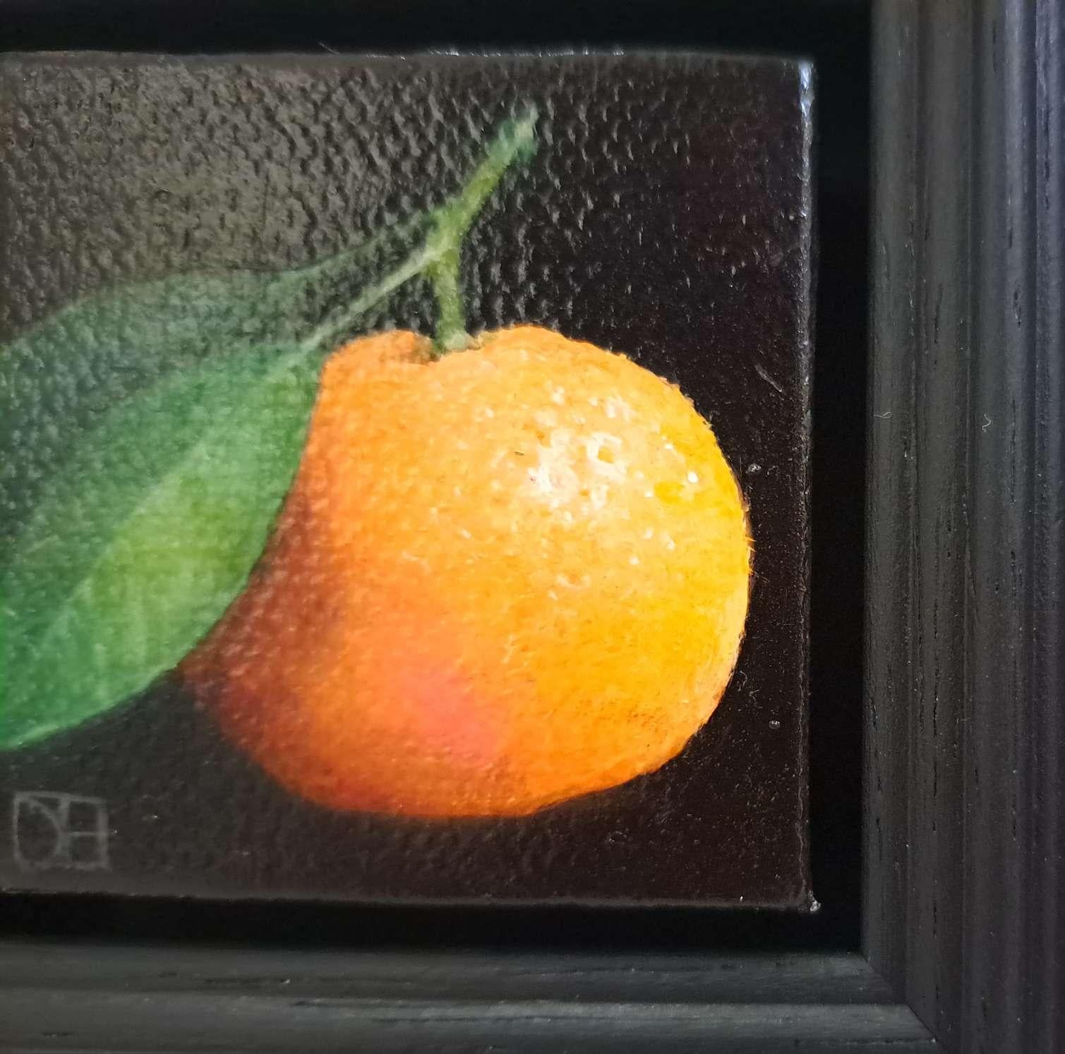 Clementine giallo-arancio tascabile, Pittura originale, Arte della frutta 3