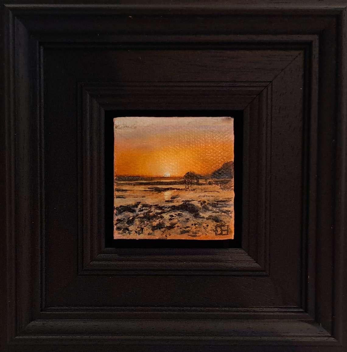 Polzeath Beach at Sunset Landscape Collection Taschenserie, Originalgemälde