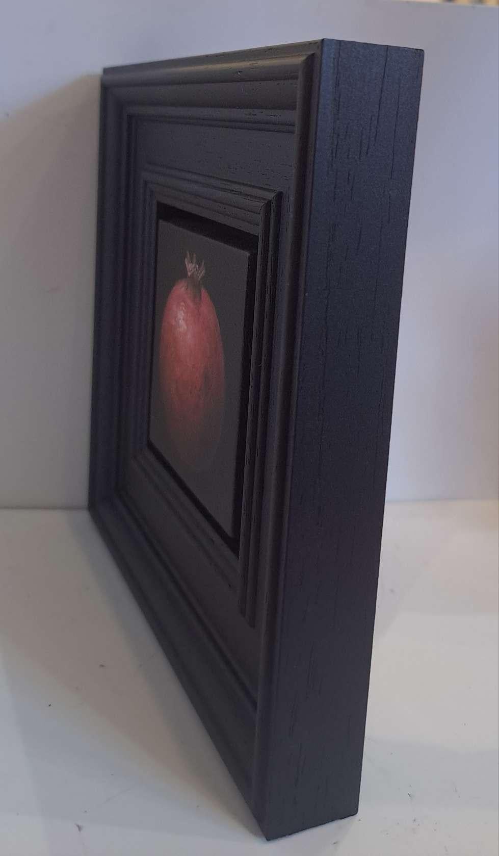 Pomegranate Deep Red Brown Pocket Painting 2c, original painting, still-life For Sale 2