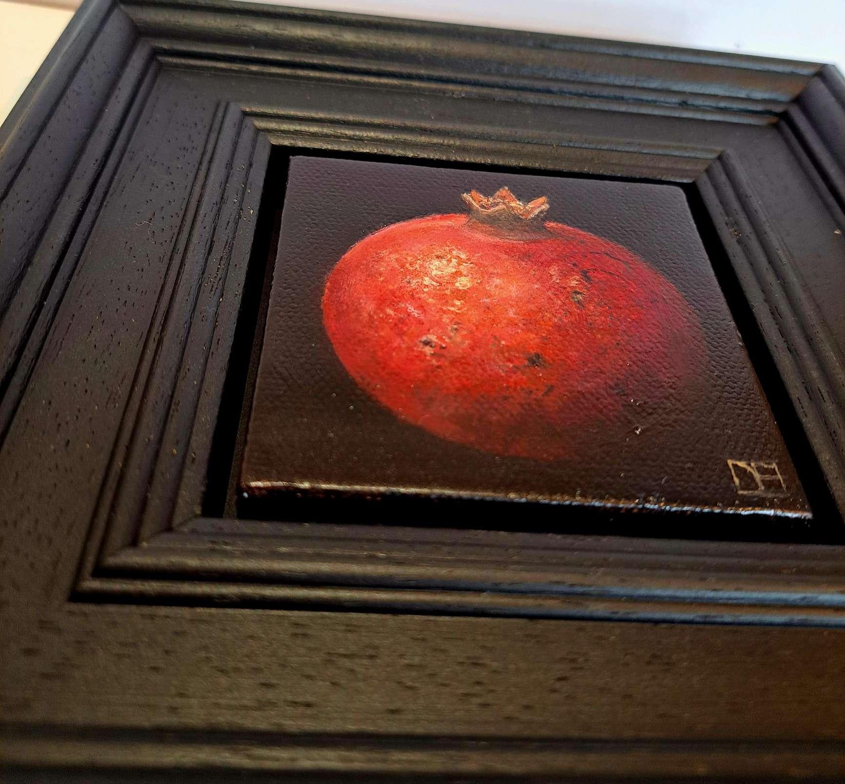 Granatapfel Pinky Red Pocket Painting 2c, Original-Gemälde, Still-Leben im Angebot 1