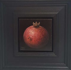 Pomegranate Ripe Painting 2c, original painting, still-life