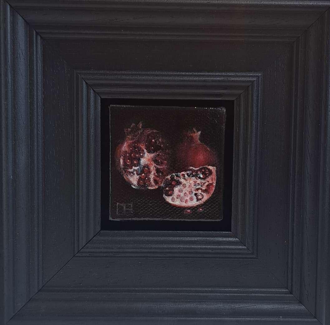 Granatapfel Tableau & Apfel Wild Gemälde, 2er Set, Originalgemälde – Painting von Dani Humberstone