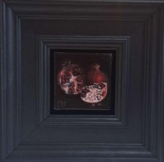 Tableau di melograni e pittura di mele selvatiche, set di 2, pittura originale