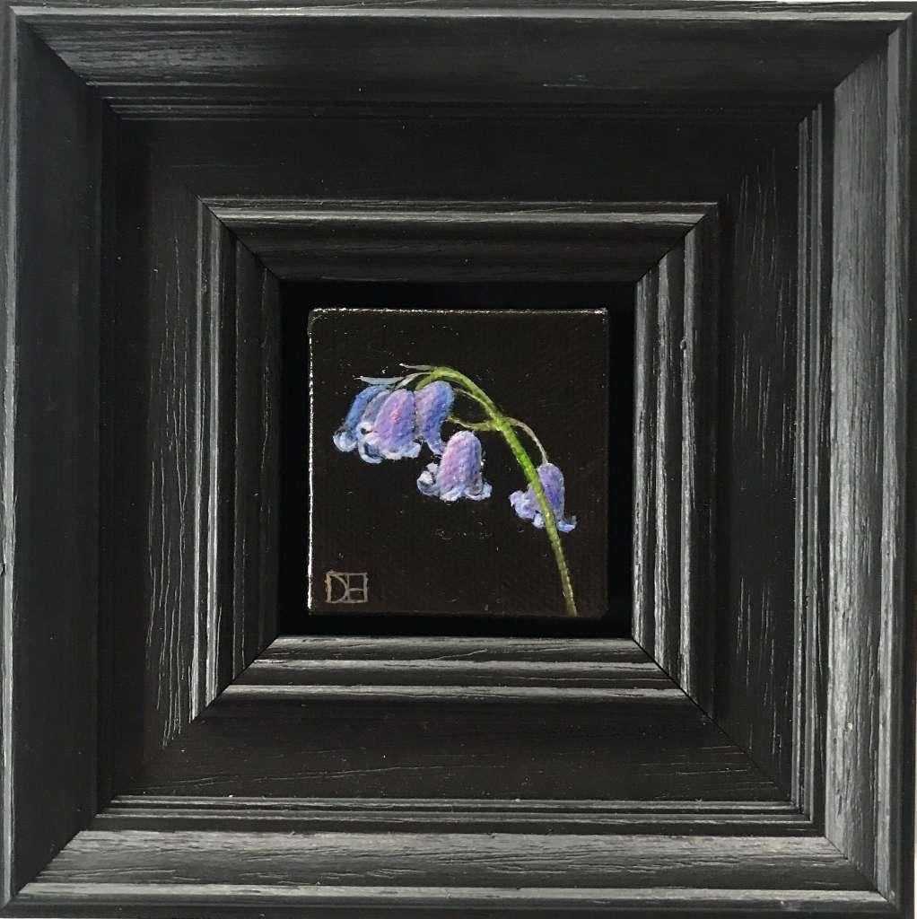 Quadtych of Pocket Upstar Tulip, Veronique Tulip, Snowdrop 2, Bluebells 2024 art - Realist Painting by Dani Humberstone