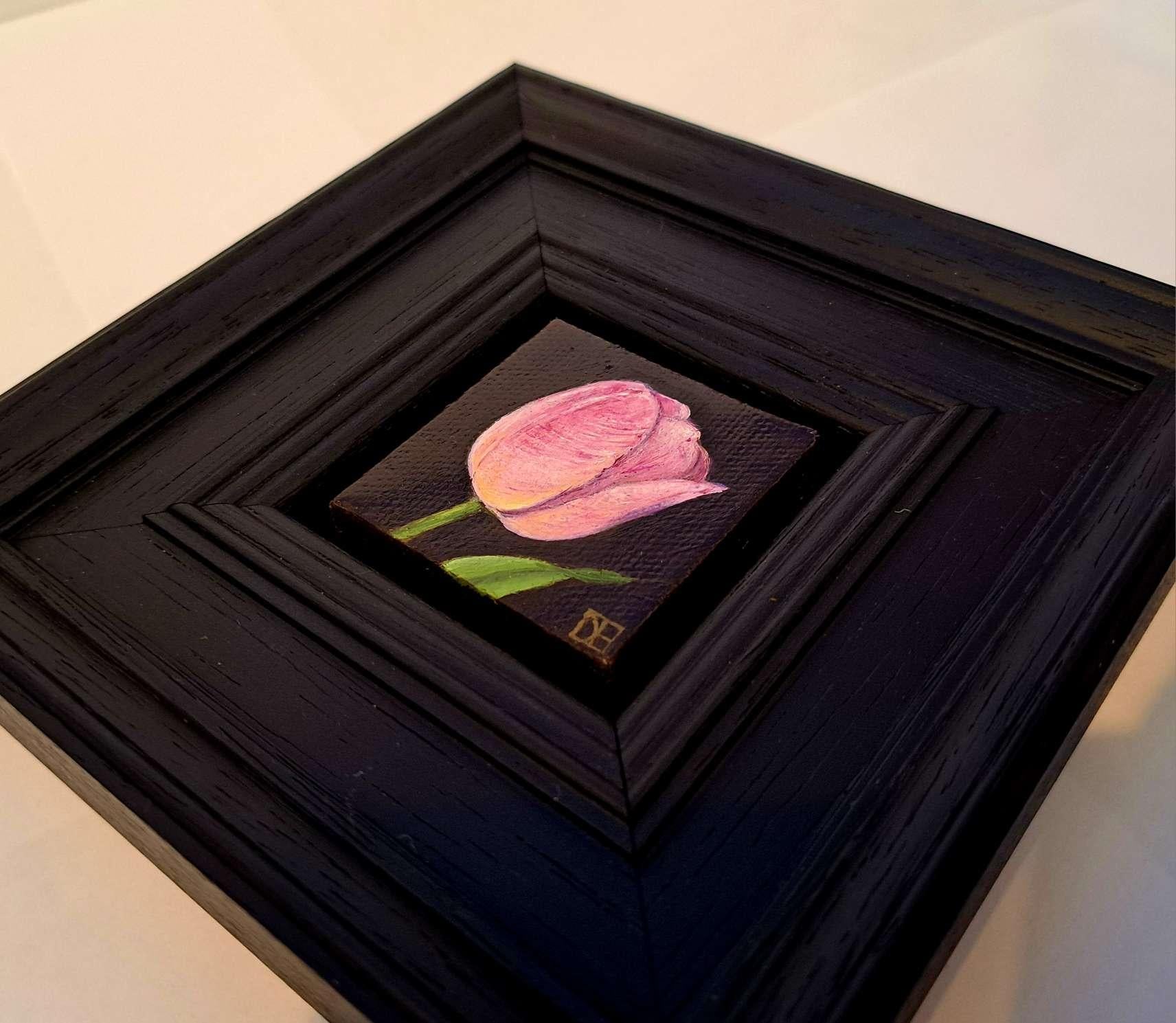 Quadtych of Pocket Upstar Tulip, Veronique Tulip, Snowdrop 2, Bluebells 2024 art For Sale 4