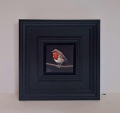 „Robin Redbreast“ – Taschenbild 246, Originalgemälde, Stillleben
