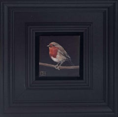 „Robin Redbreast“ – Taschenbild 246, Originalgemälde, Stillleben