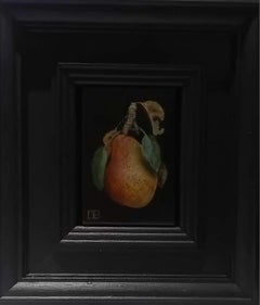 Rusty Wild Pear Pocket Painting 2, pintura original, contemporánea