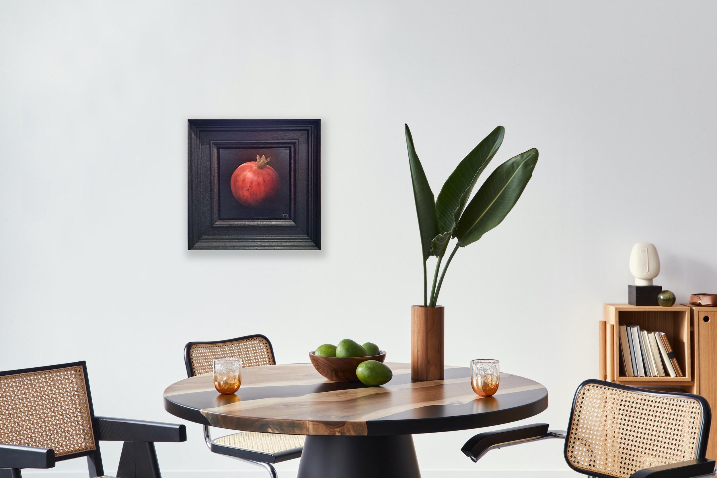 Melograno rosso brillante, Pittura originale, Natura morta, Arte della frutta in vendita 6