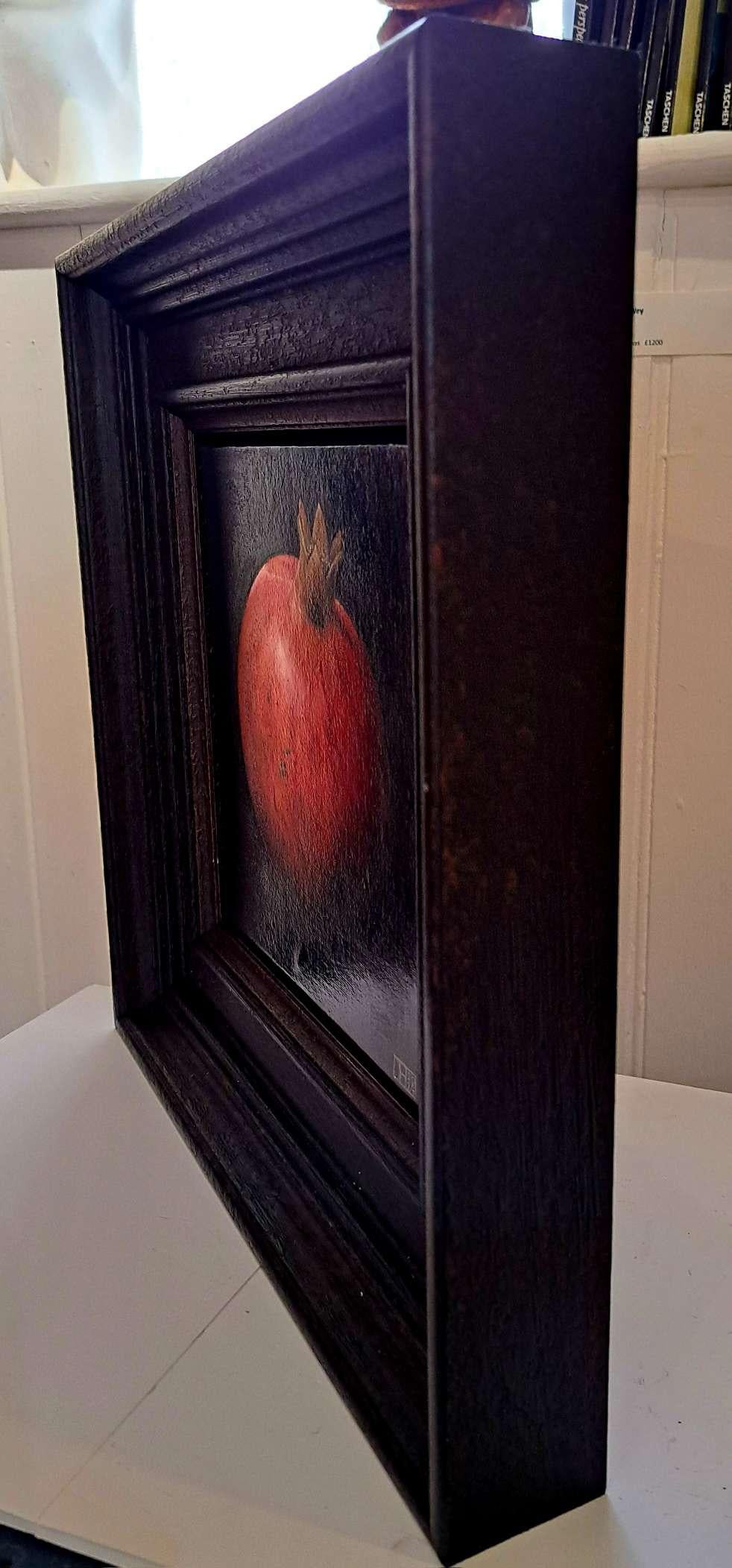 Melograno rosso brillante, Pittura originale, Natura morta, Arte della frutta - Painting Realismo di Dani Humberstone