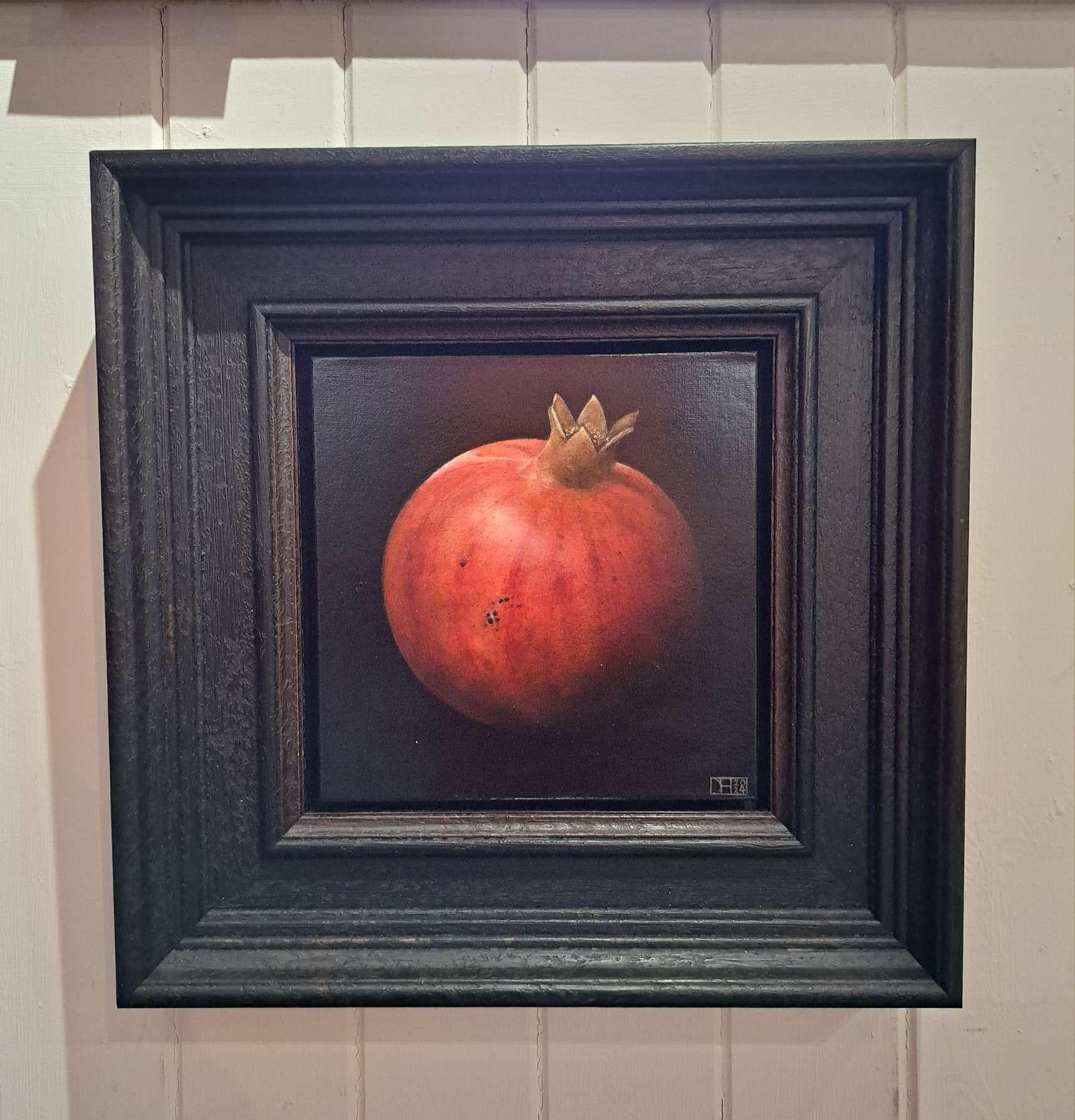 Melograno rosso brillante, Pittura originale, Natura morta, Arte della frutta in vendita 3