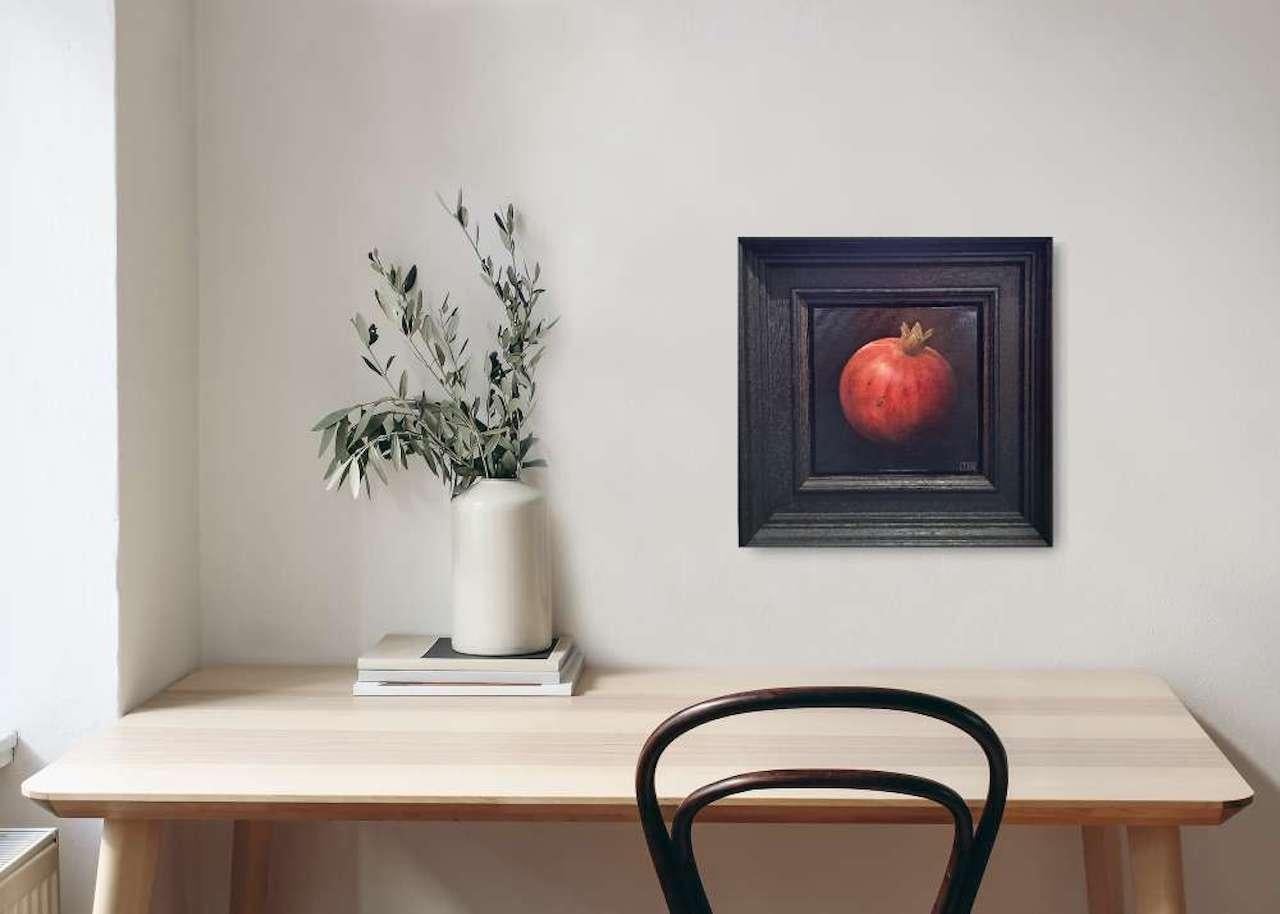 Melograno rosso brillante, Pittura originale, Natura morta, Arte della frutta in vendita 4