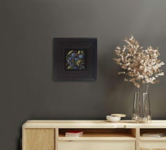 Sloe Berries Pocket Painting (PaleBlue)2c, original painting, still-life