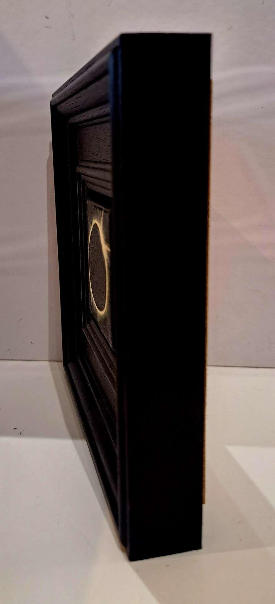 Sonnenfinsternis & Mondfinsternis Taschengemälde, Diptychon, Originalgemälde im Angebot 2