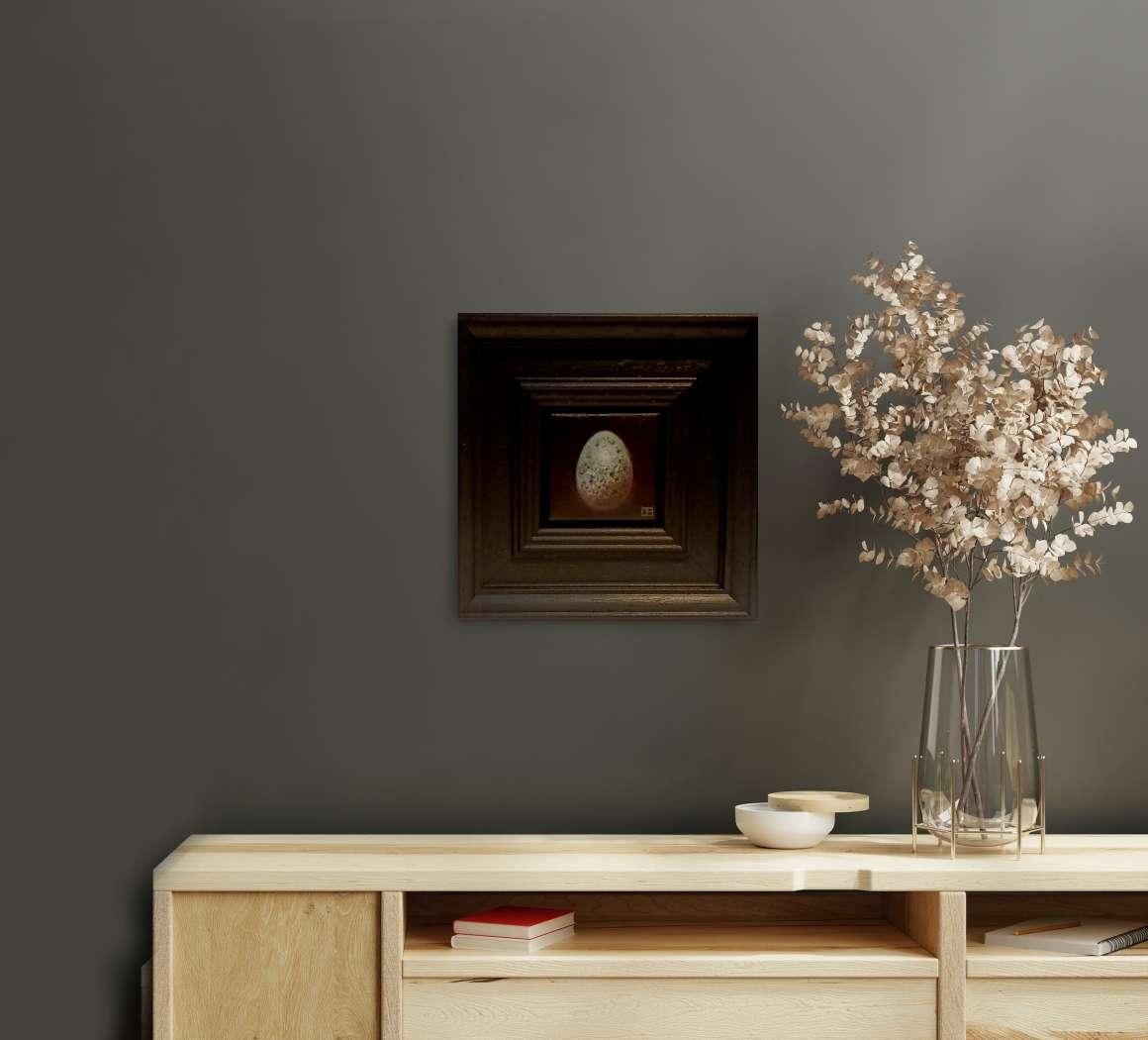 Pittura tascabile di passero canoro 2, pittura originale, contemporanea in vendita 2