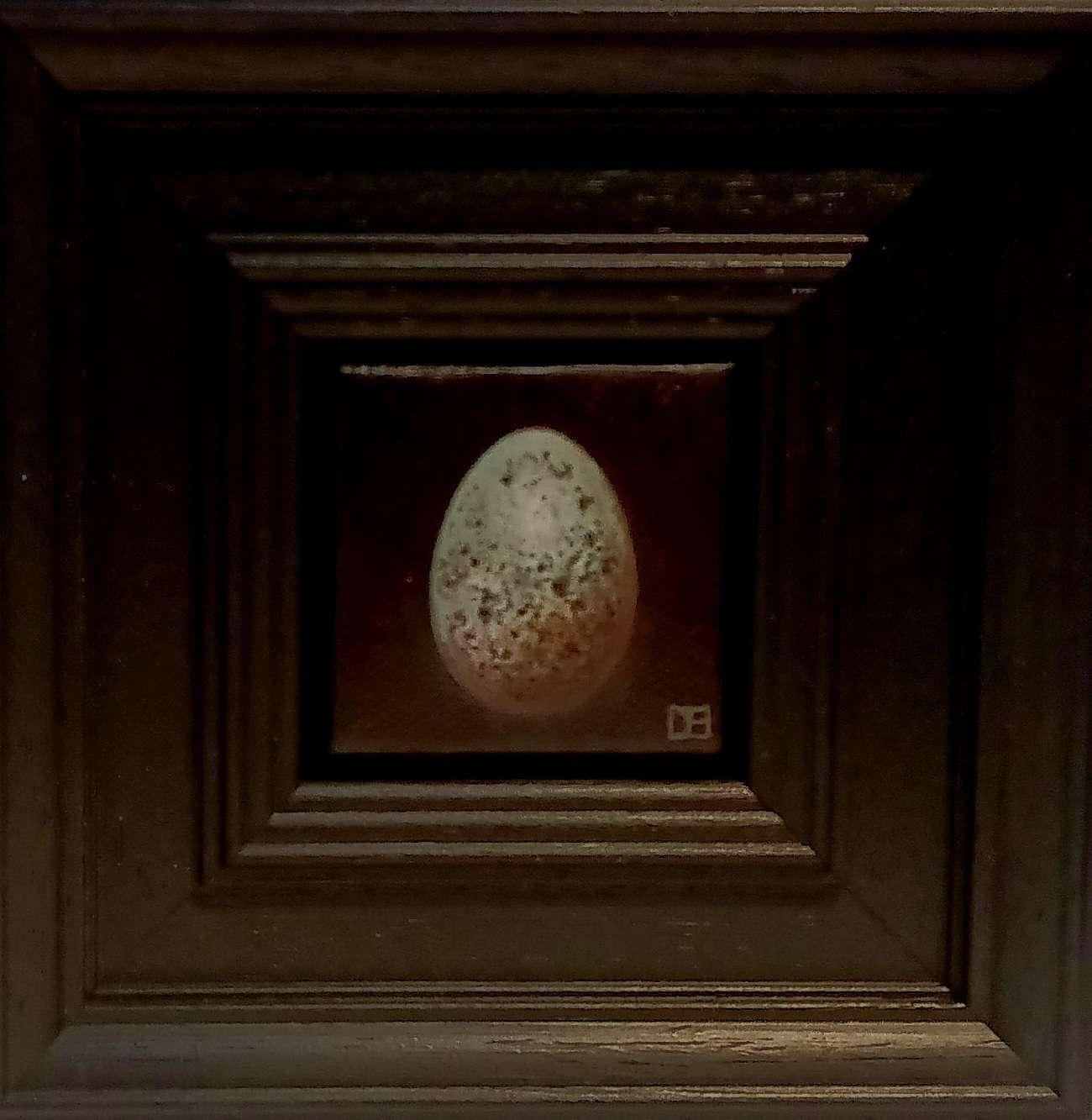 Moineau chanteur peinture de poche 2, peinture originale, contemporaine - Painting de Dani Humberstone