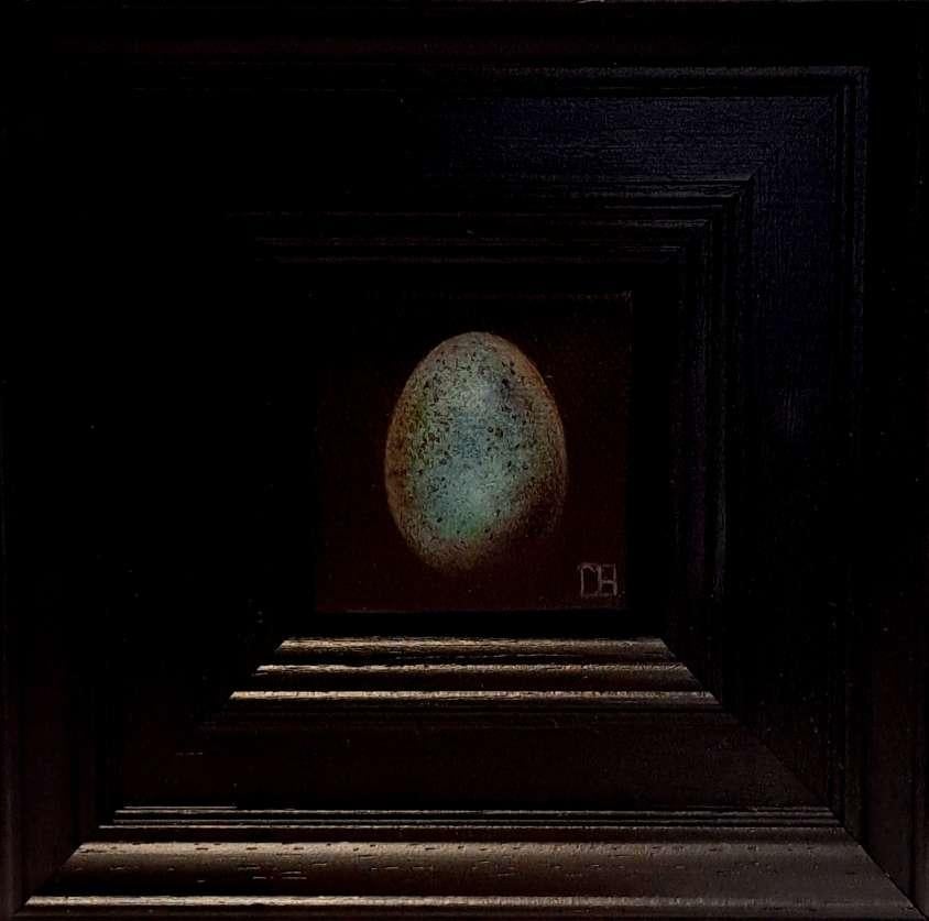 Colección Primavera: Huevo de mirlo de bolsillo (c), Pintura original, Huevo, Realismo 4
