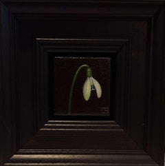 Colección Primavera: Snowdrop 5 con pintura al óleo, pintura de Dani Humberstone