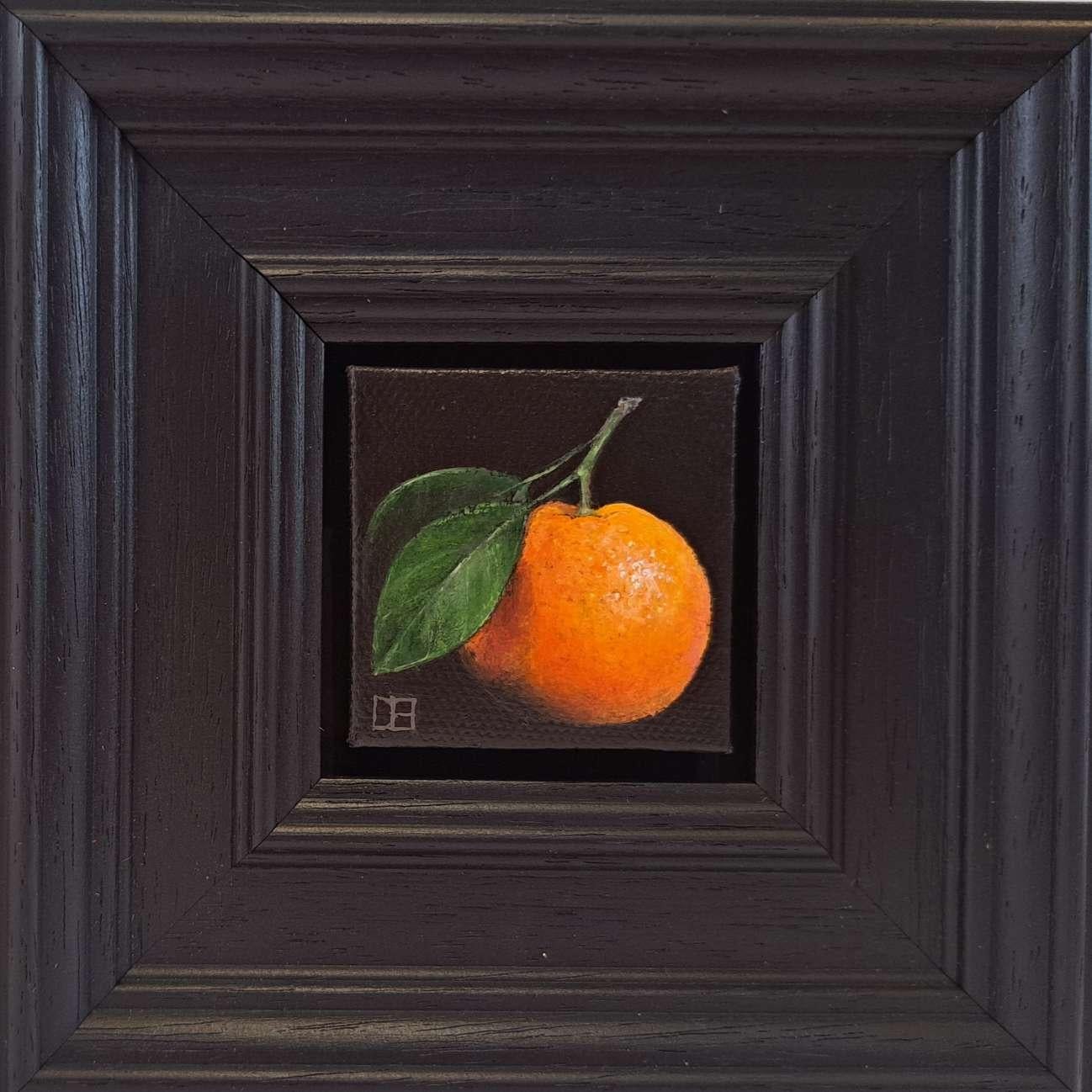 Strawberry Crimson & Clementine Pocket Painting, diptyque, peinture originale en vente 1