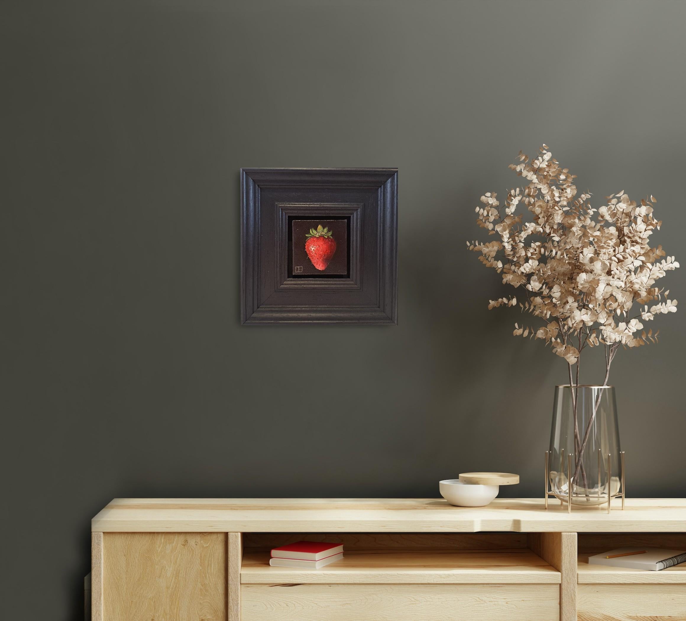 Strawberry Crimson & Clementine Pocket Painting, diptyque, peinture originale en vente 5