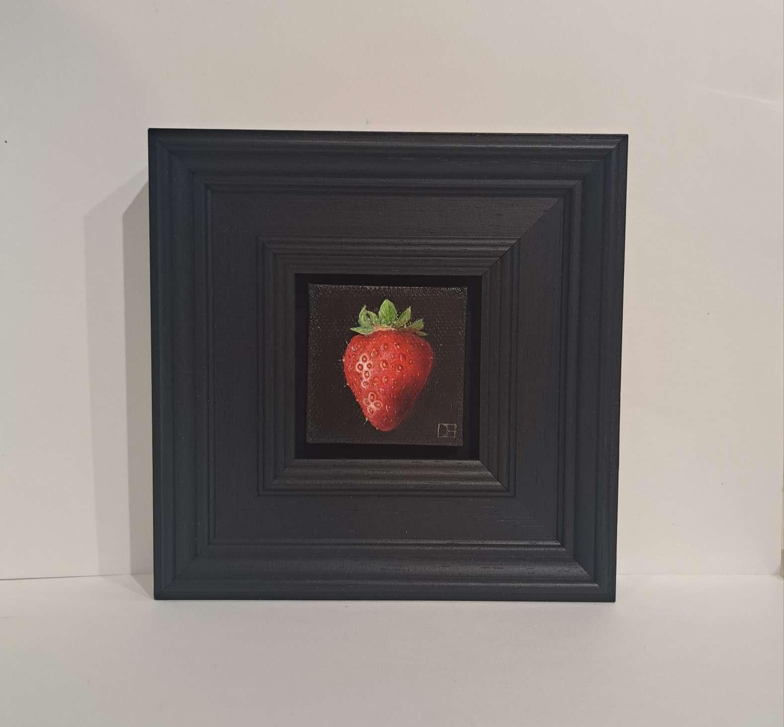 Erdbeerrote Tasche Gemälde 3, Originalgemälde, Stillleben (Zeitgenössisch), Painting, von Dani Humberstone